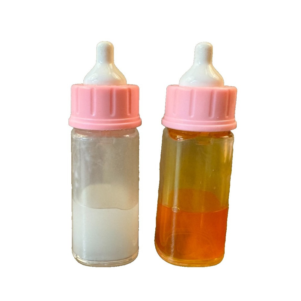 Baby Doll Bottles Disappearing Milk Orange Juice Lot 6 Inches Tall Replacements